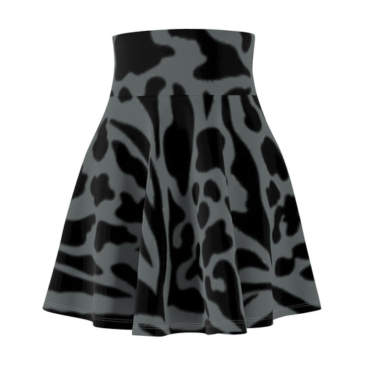 Zebra Print Women's Skater Skirt - Boho Chic Style for Spring & Summer