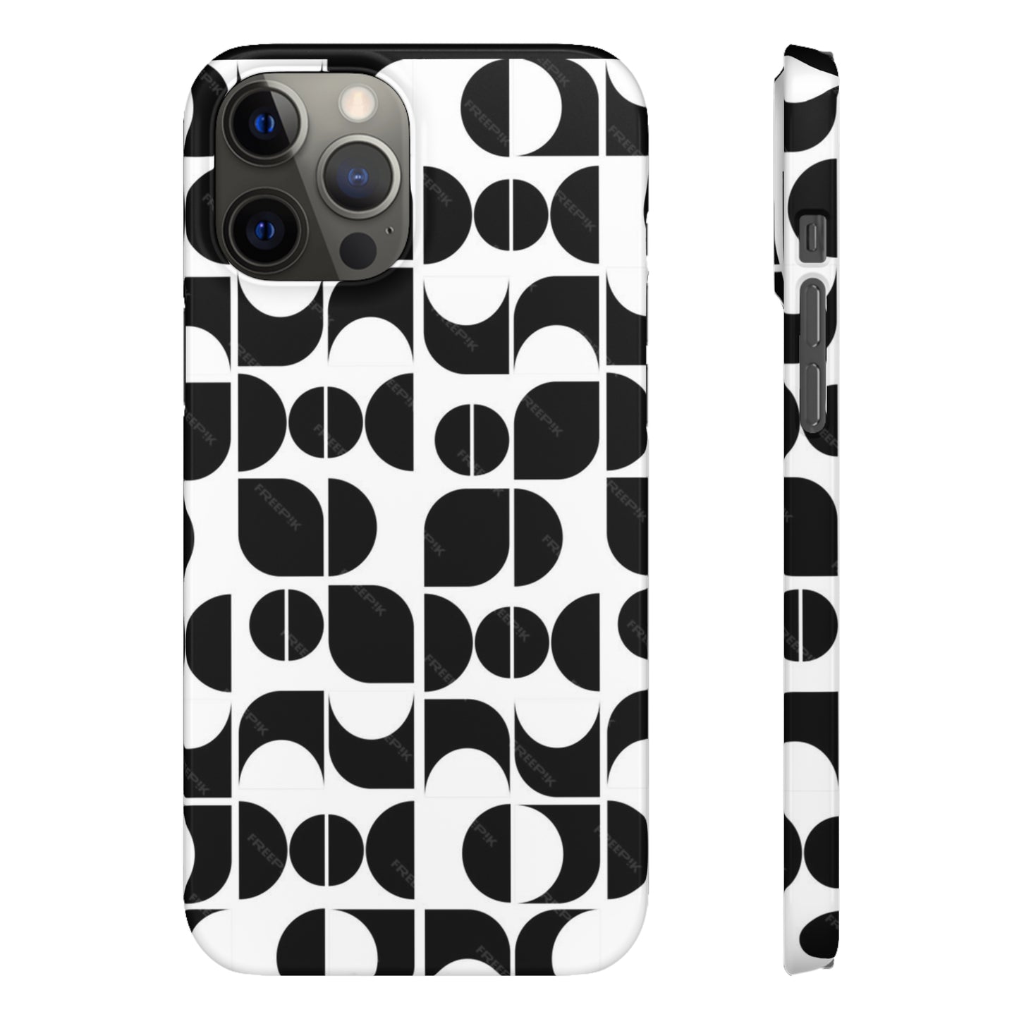 Black And White Pattern Pattern Snap Cases