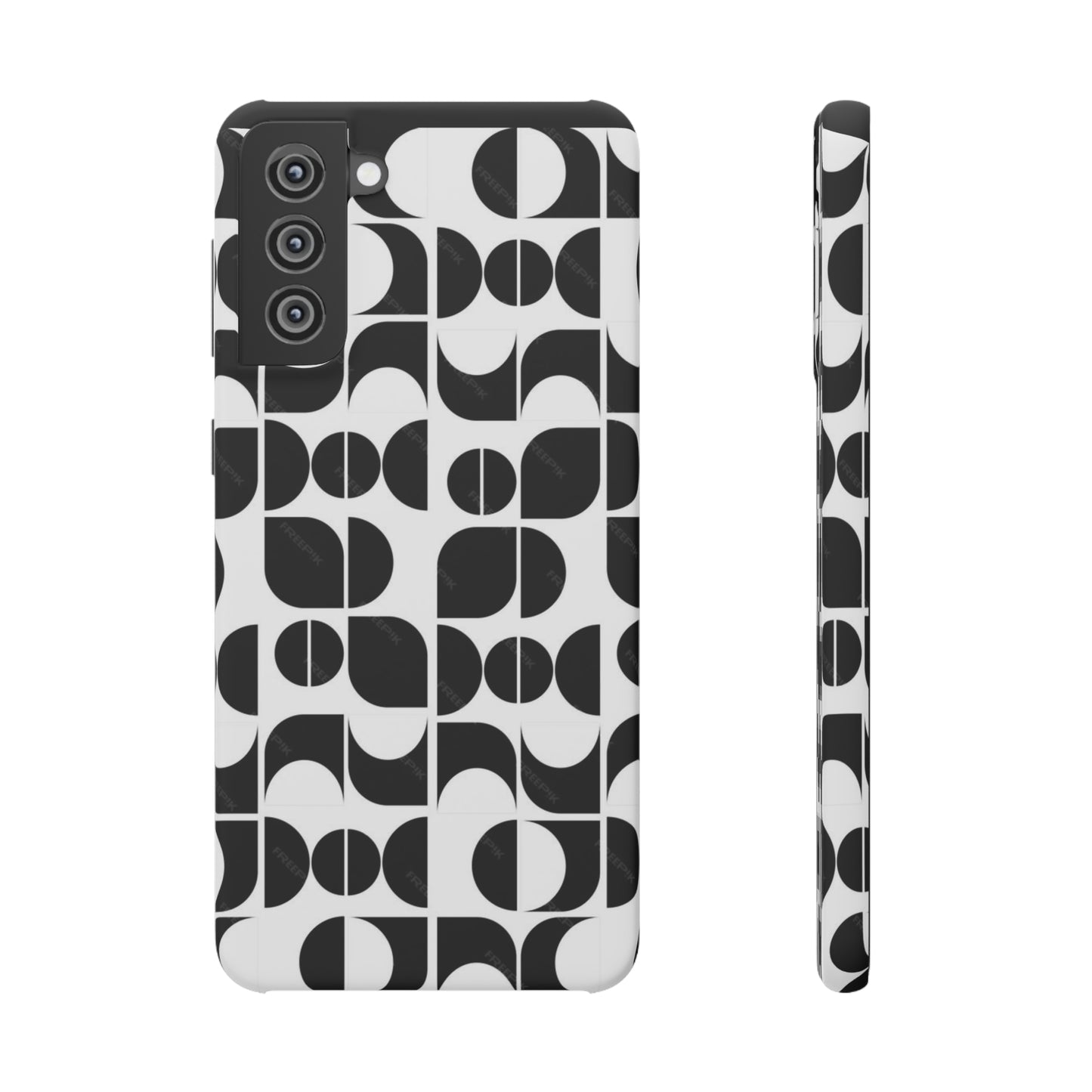 Black And White Pattern Pattern Snap Cases