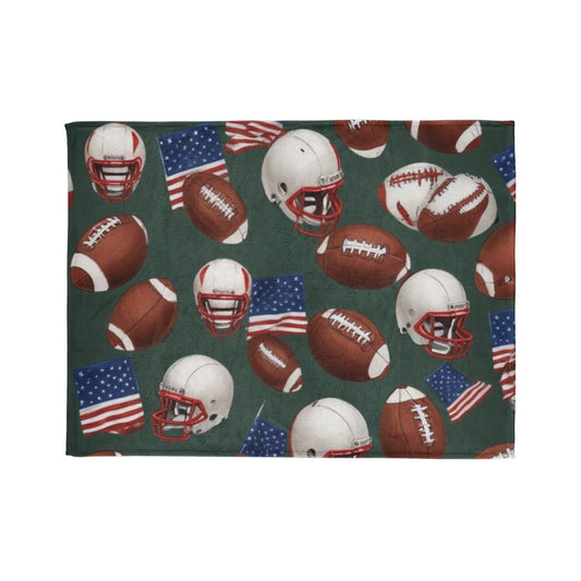 Usa Football Soft Polyester Blanket