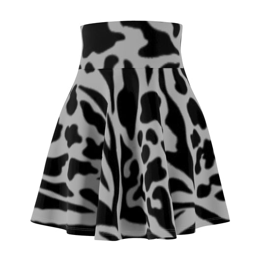 Zebra Print Women's Skater Skirt - Boho Chic Style for Spring & Summer