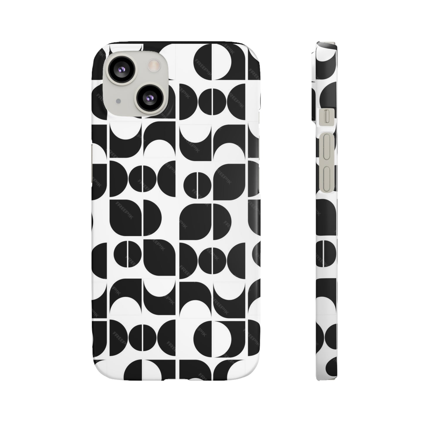 Black And White Pattern Pattern Snap Cases
