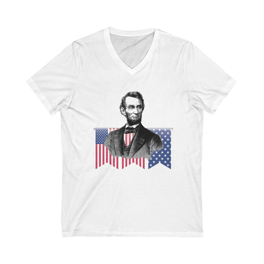 Unisex Jersey Short Sleeve V-Neck Tee