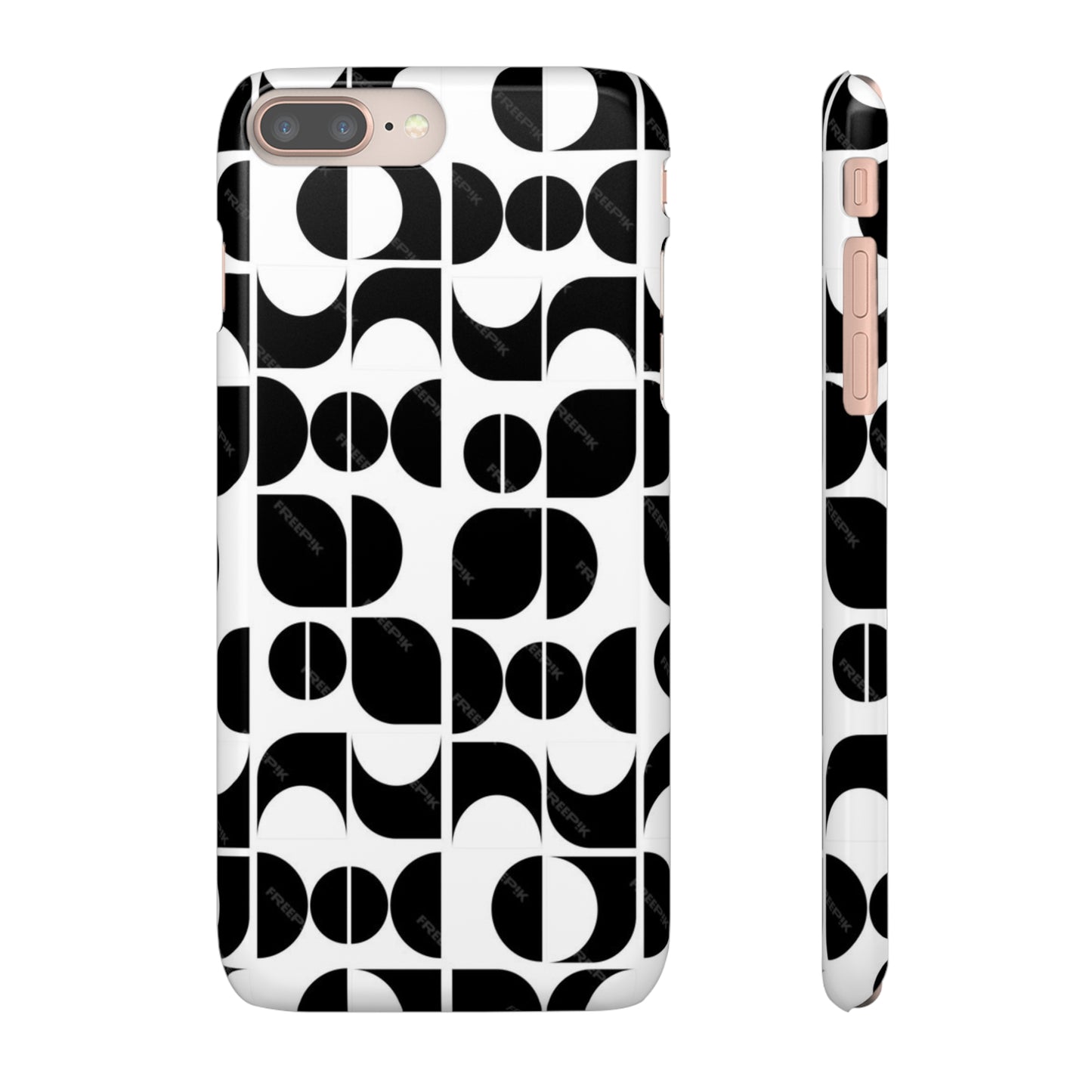 Black And White Pattern Pattern Snap Cases