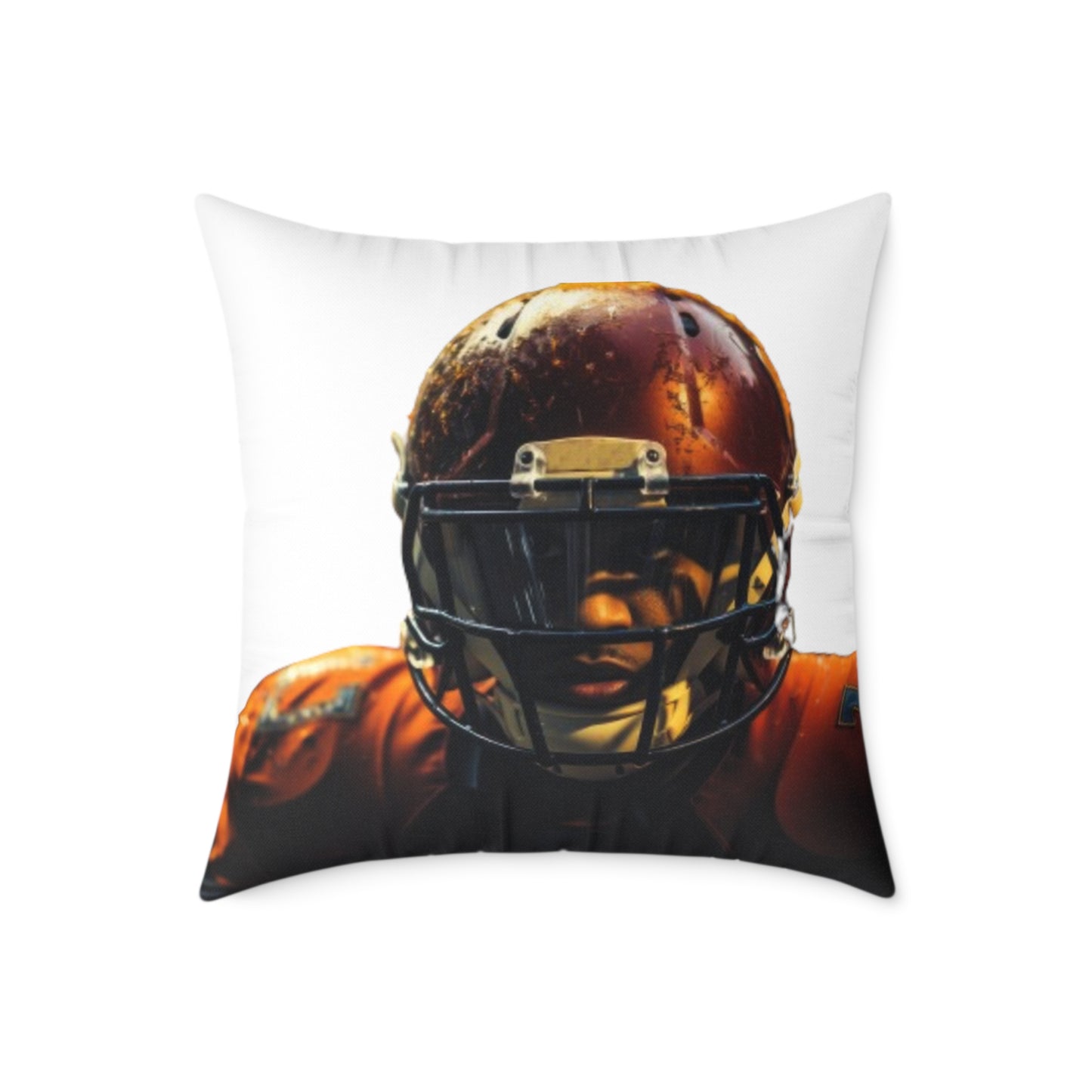American Football Square Poly Canvas Pillow