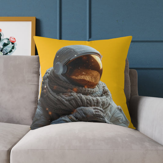 Astronaut Square Poly Canvas Pillow