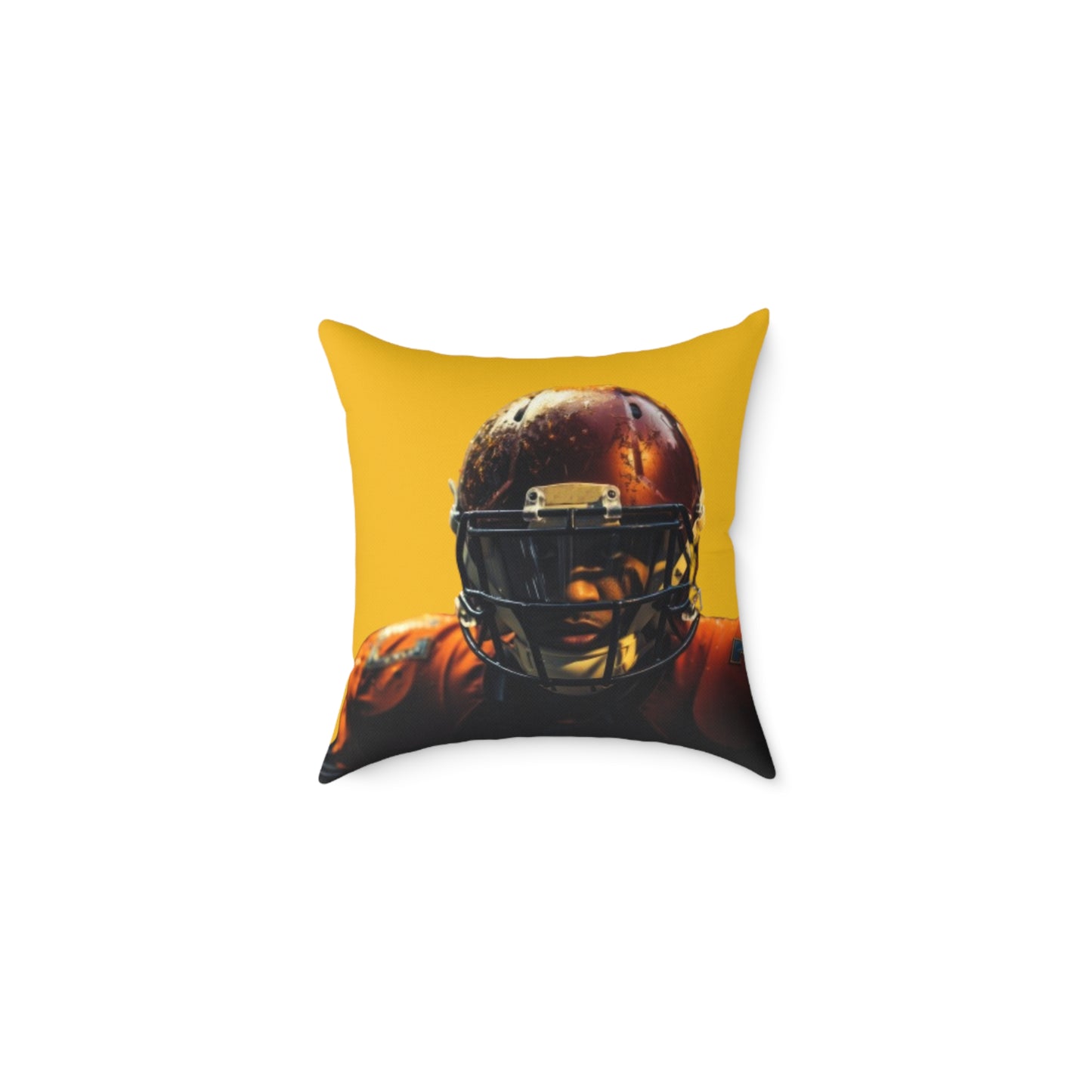 American Football Square Poly Canvas Pillow