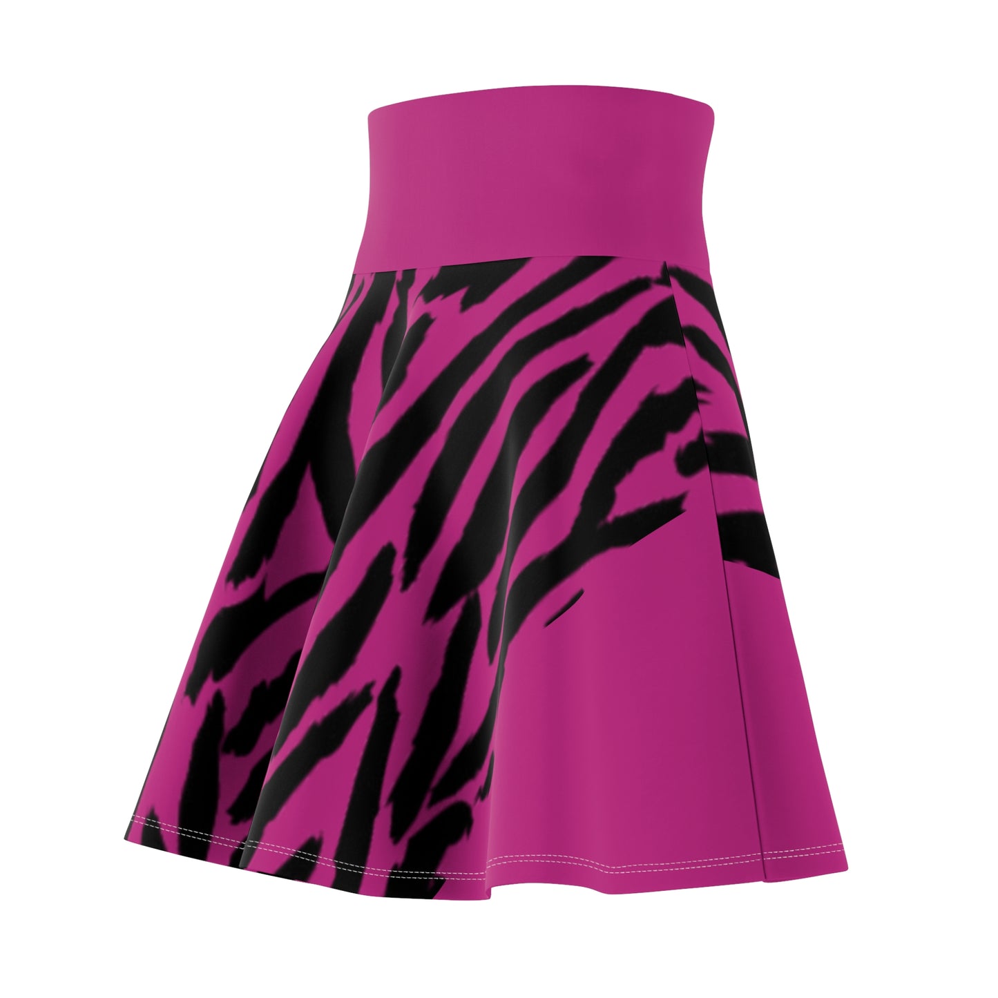Zebra Print Women's Skater Skirt - Boho Chic Style for Spring & Summer