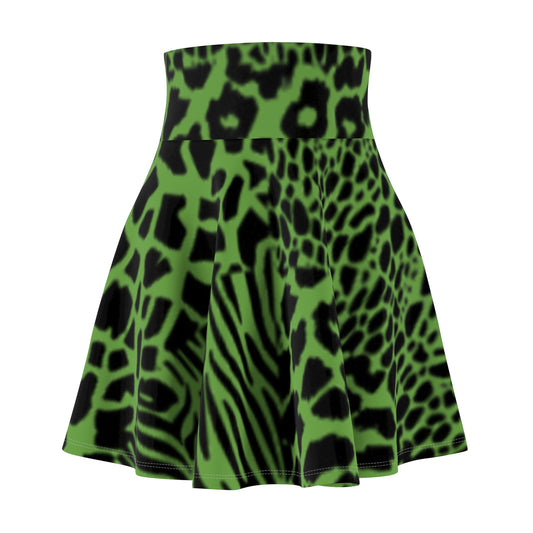 Zebra Print Women's Skater Skirt - Boho Chic Style for Spring & Summer