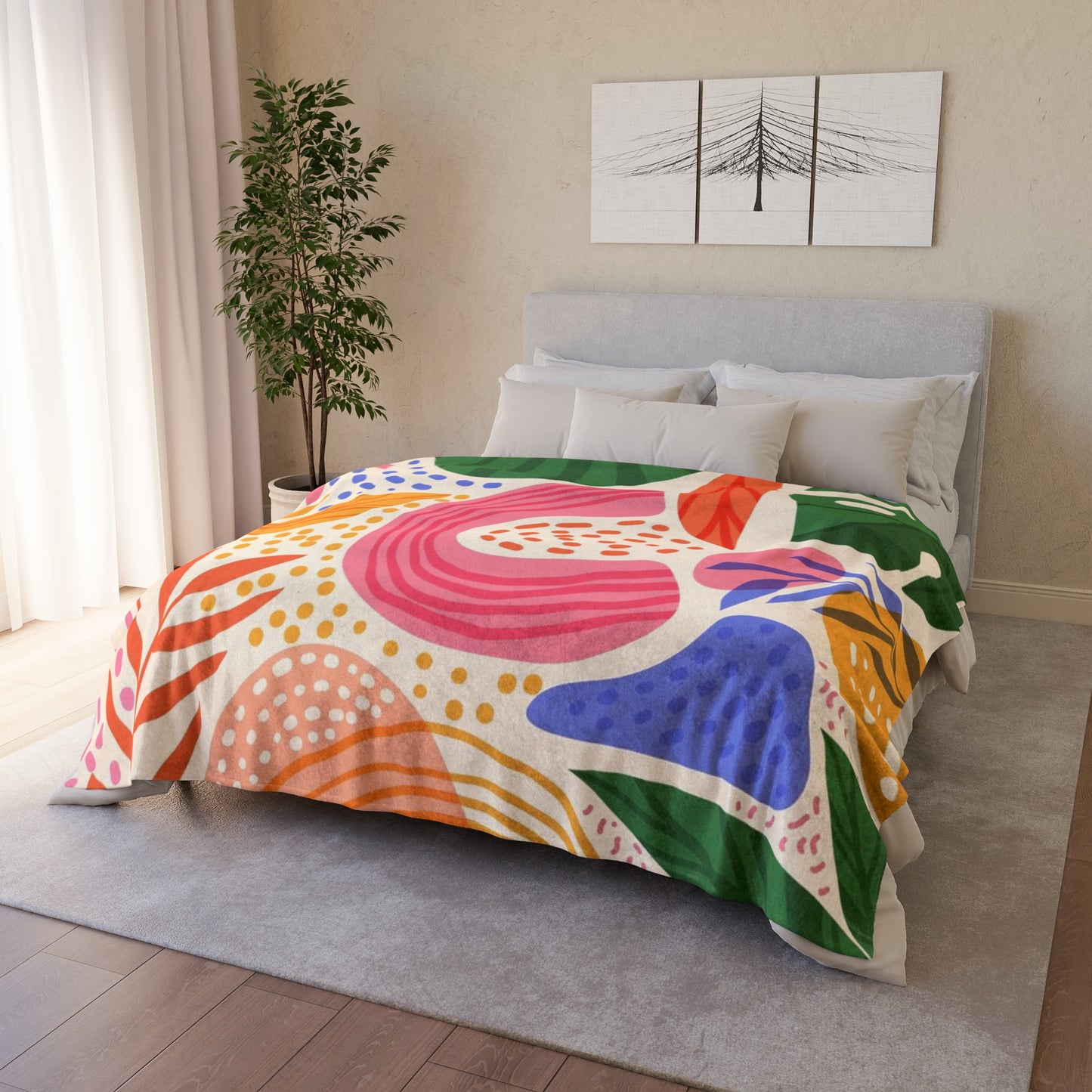 60s Patterns  Soft Polyester Blanket