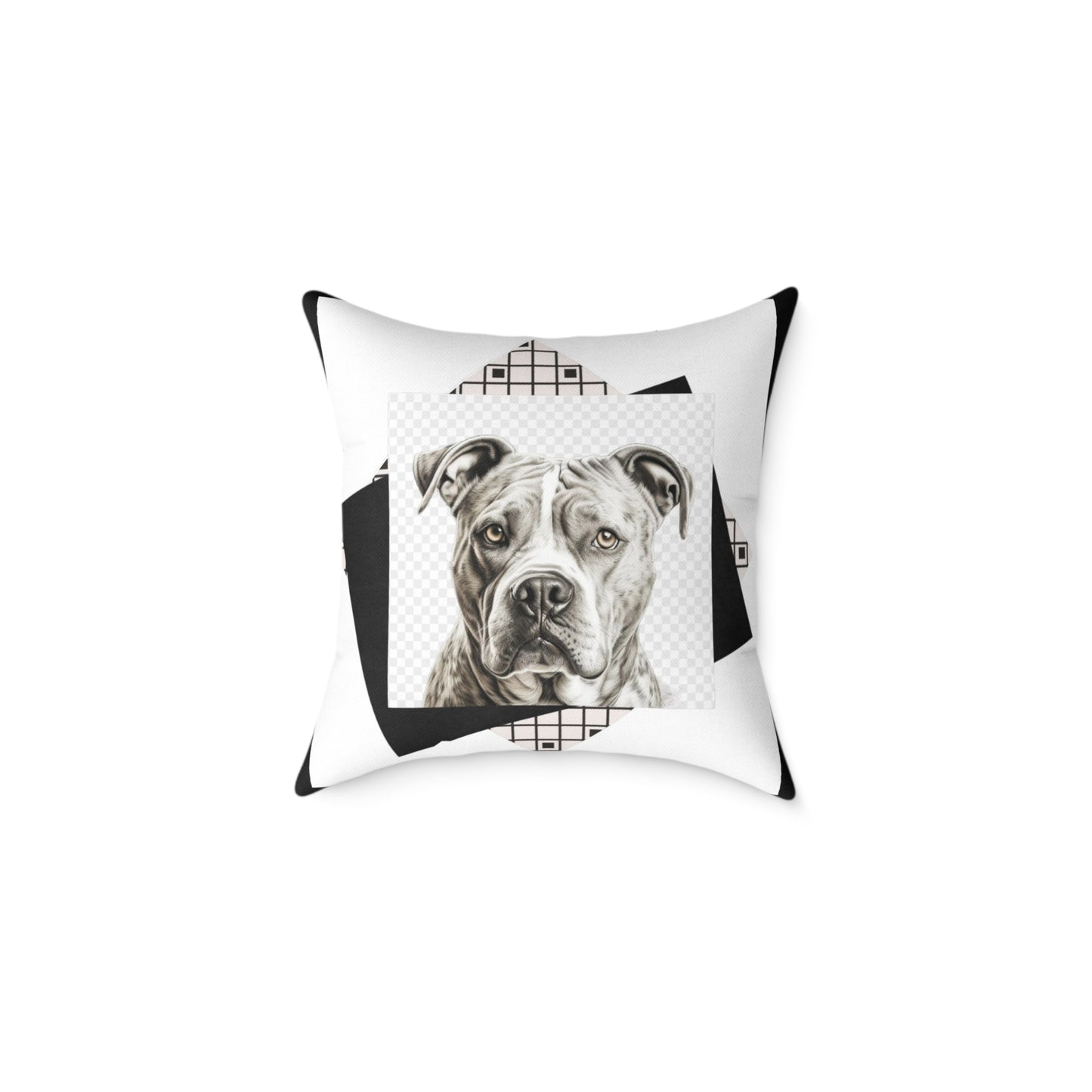 American Pitbull Square Poly Canvas Pillow