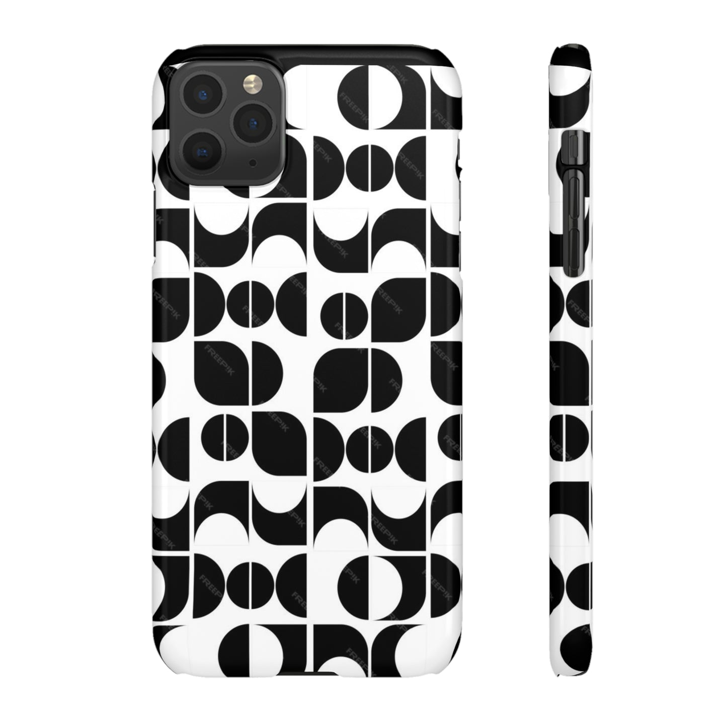 Black And White Pattern Pattern Snap Cases