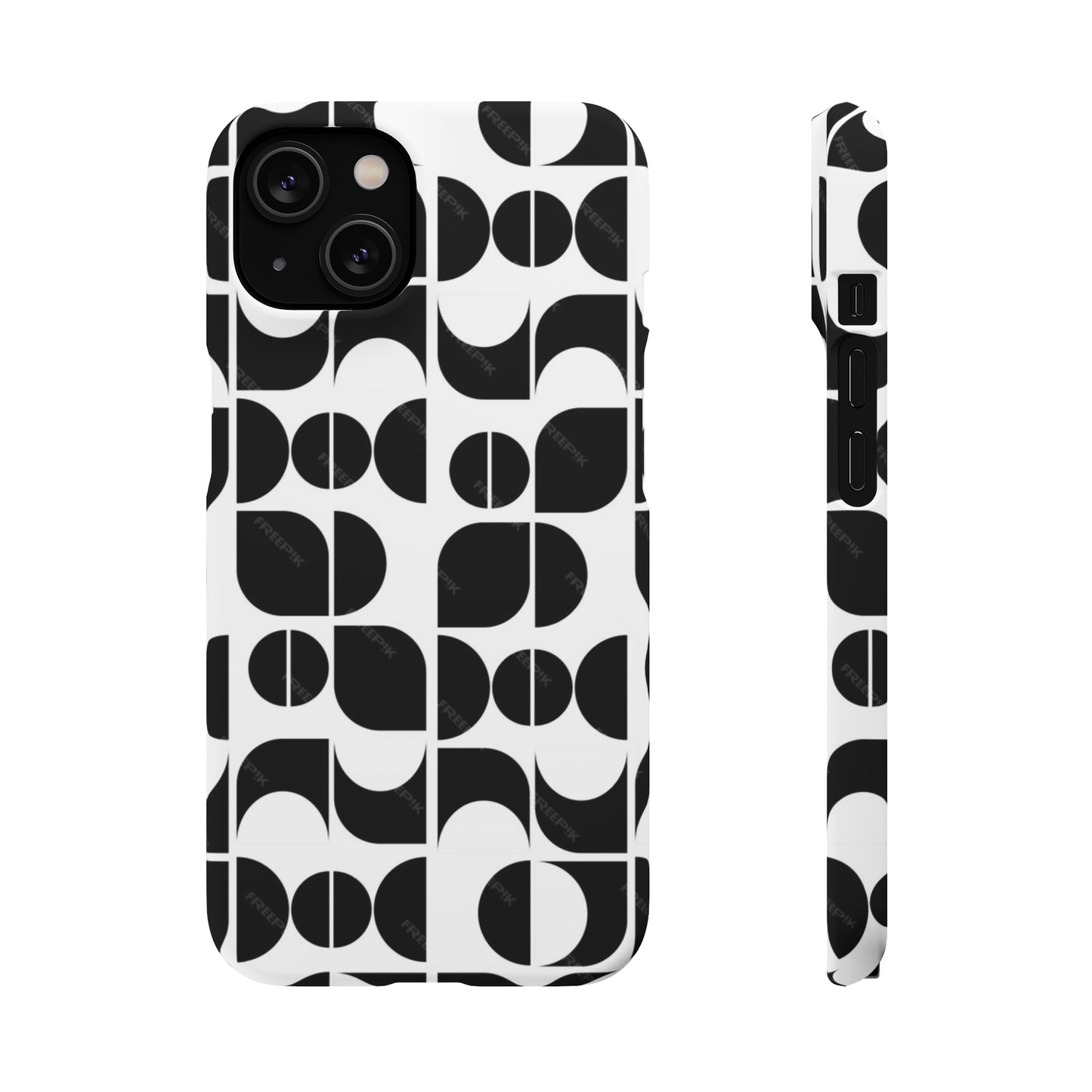 Black And White Pattern Pattern Snap Cases