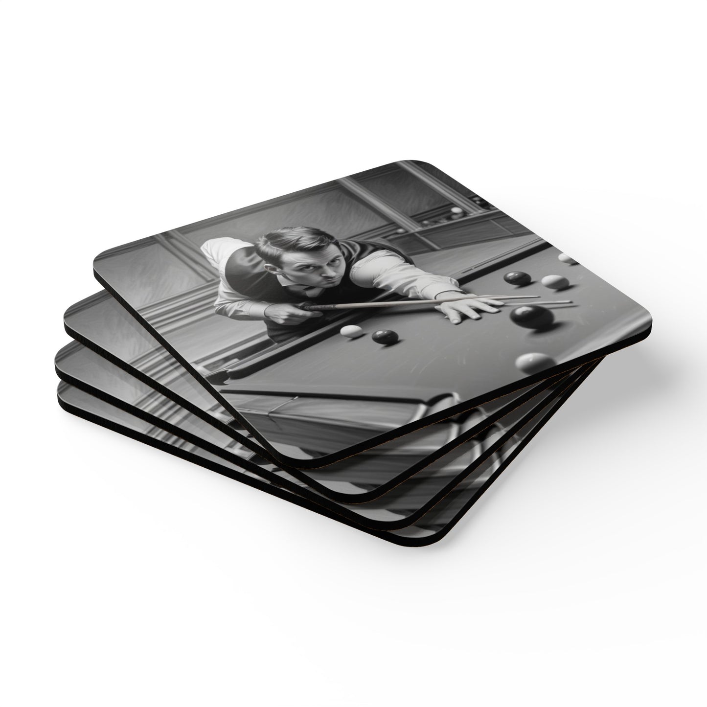 Pool.Corkwood Coaster Set