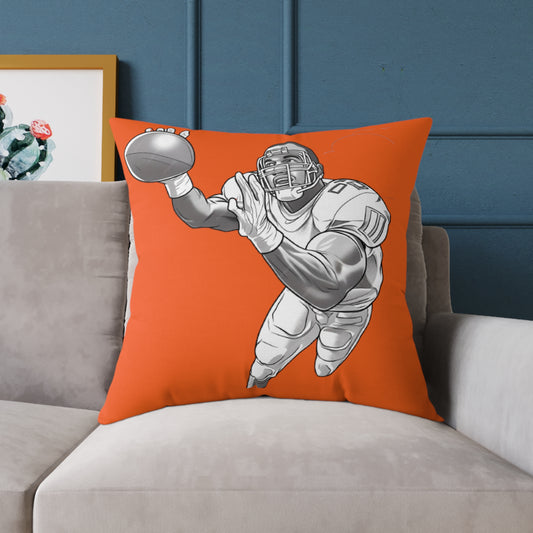 American Football Square Poly Canvas Pillow