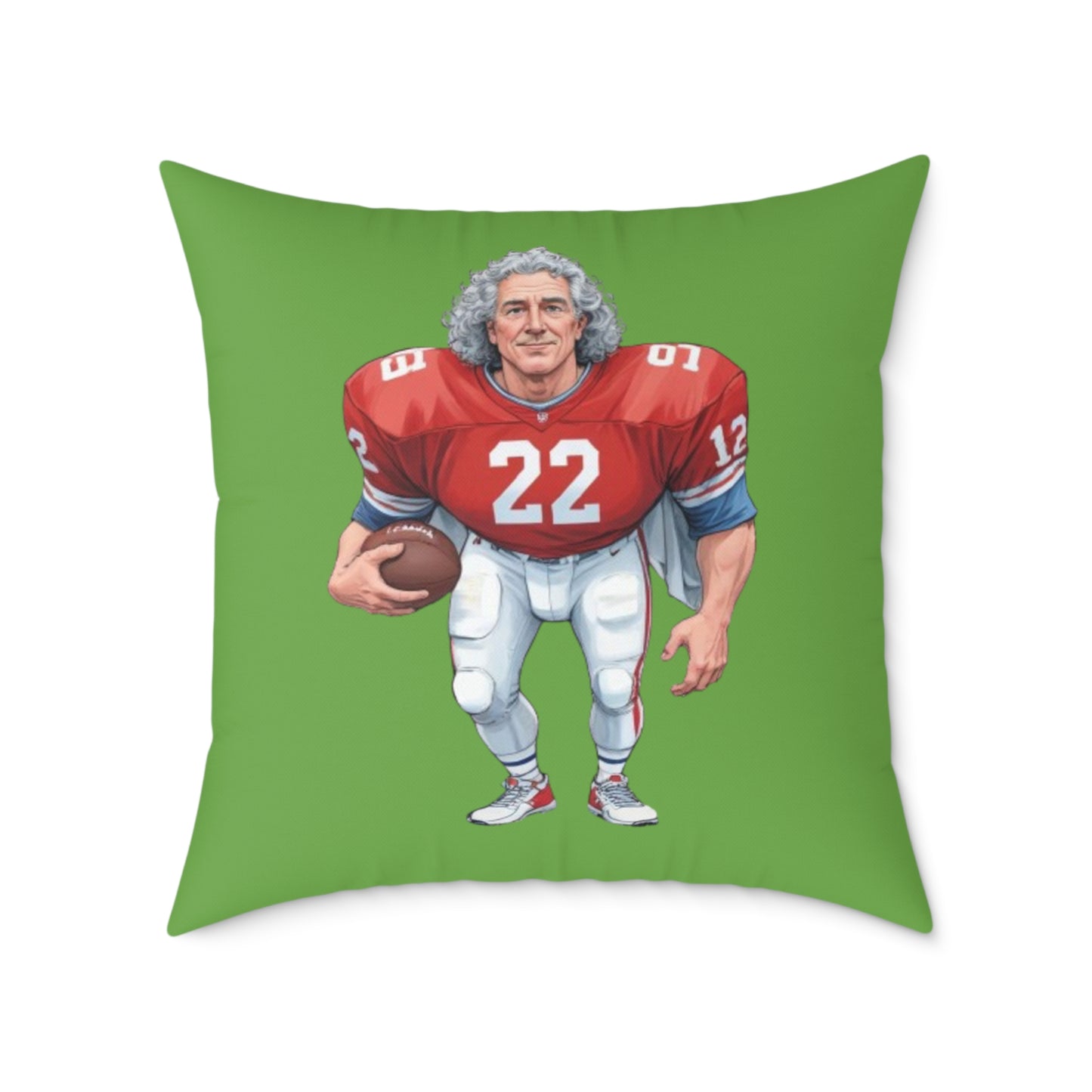 American Football Square Poly Canvas Pillow