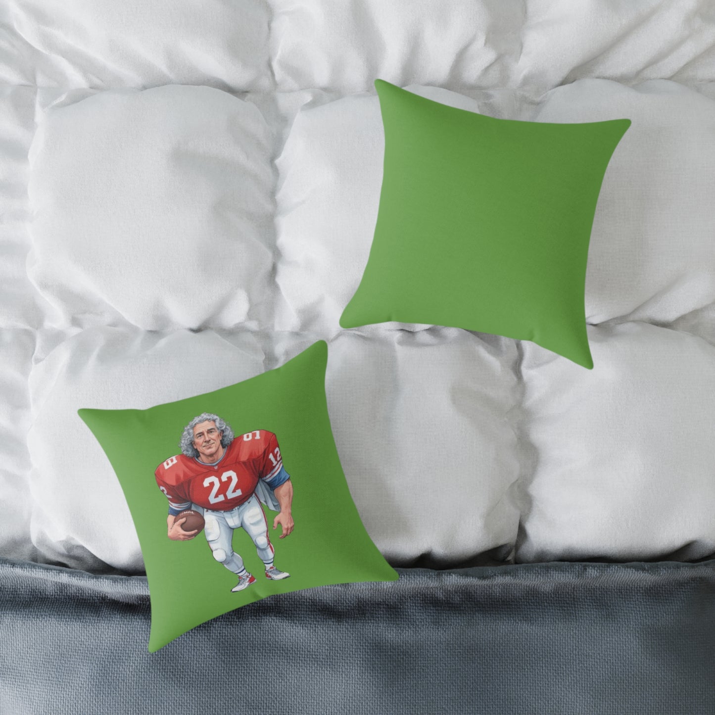 American Football Square Poly Canvas Pillow