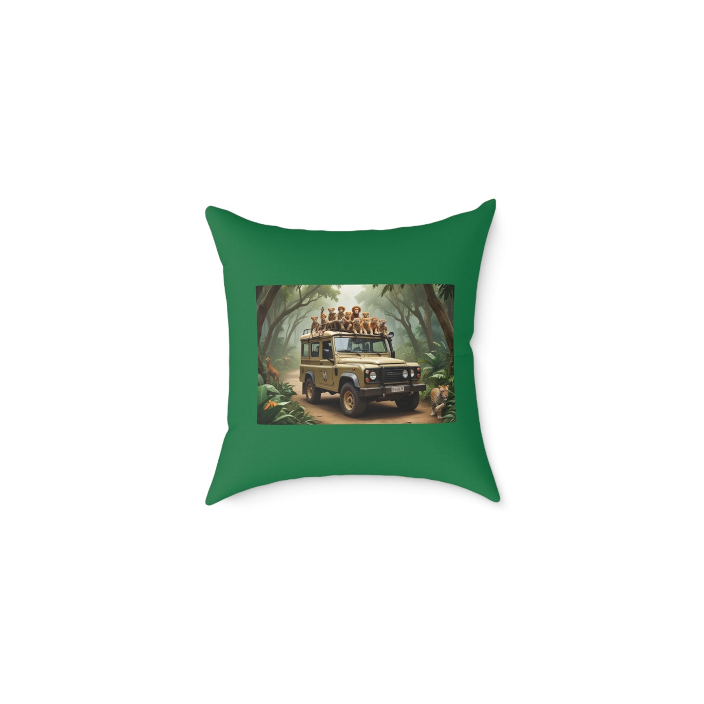 Safari Square Poly Canvas Pillow