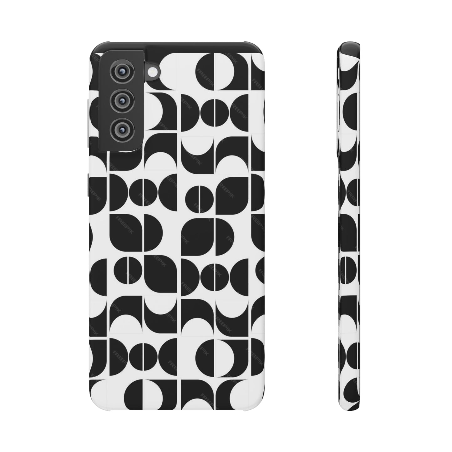Black And White Pattern Pattern Snap Cases