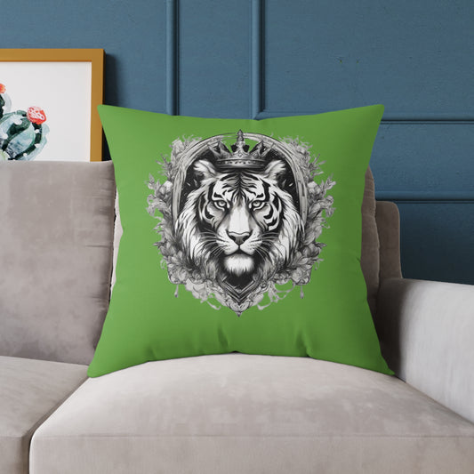 Tiger Square Poly Canvas Pillow