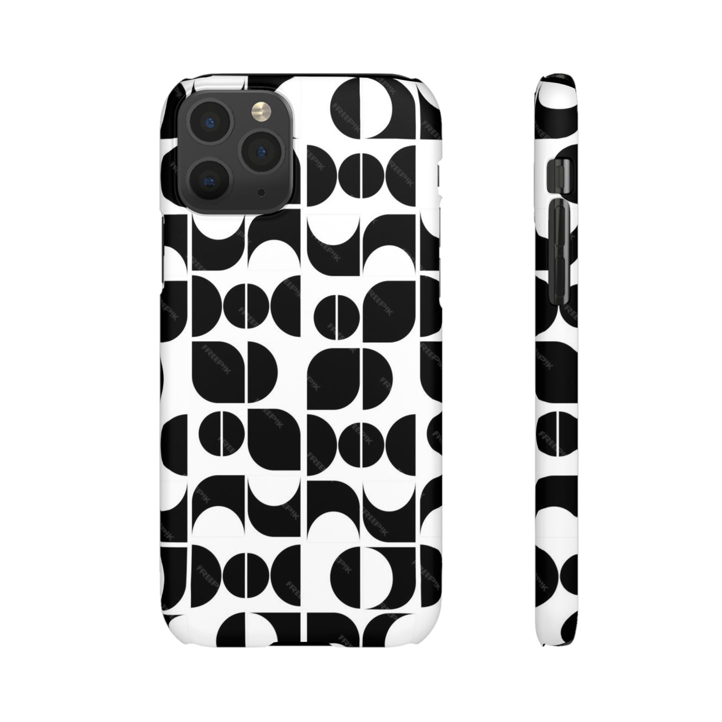 Black And White Pattern Pattern Snap Cases