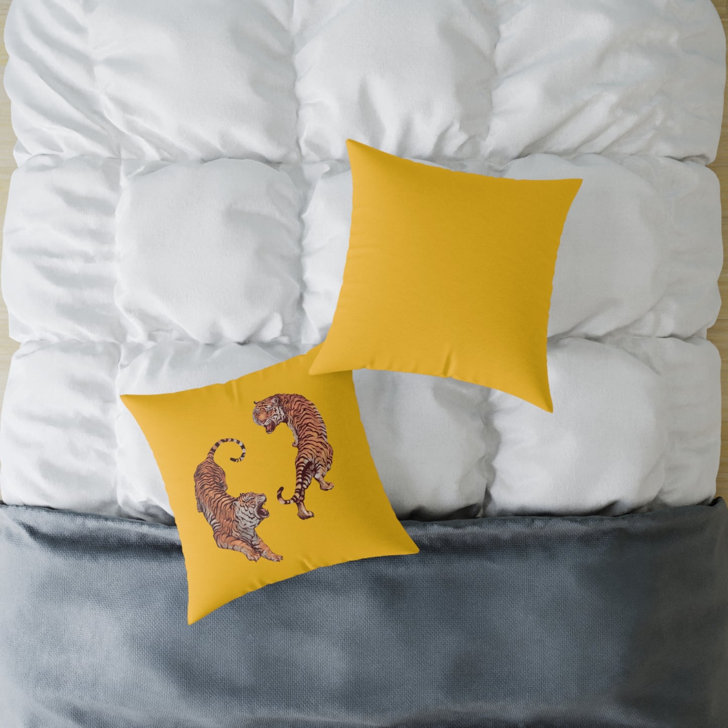 Tiger Poly Canvas Pillow