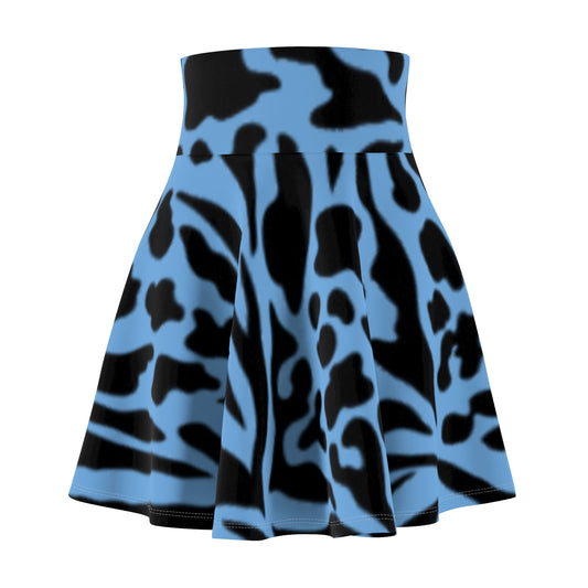 Zebra Print Women's Skater Skirt - Boho Chic Style for Spring & Summer