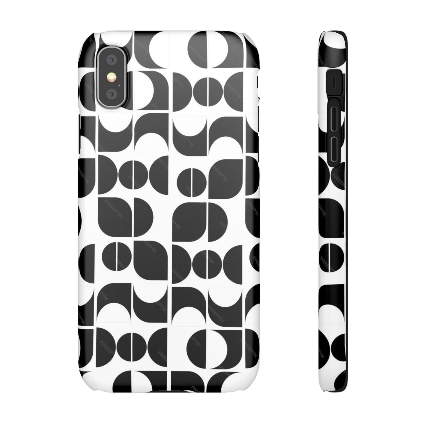 Black And White Pattern Pattern Snap Cases