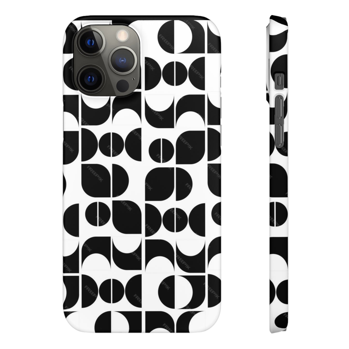 Black And White Pattern Pattern Snap Cases