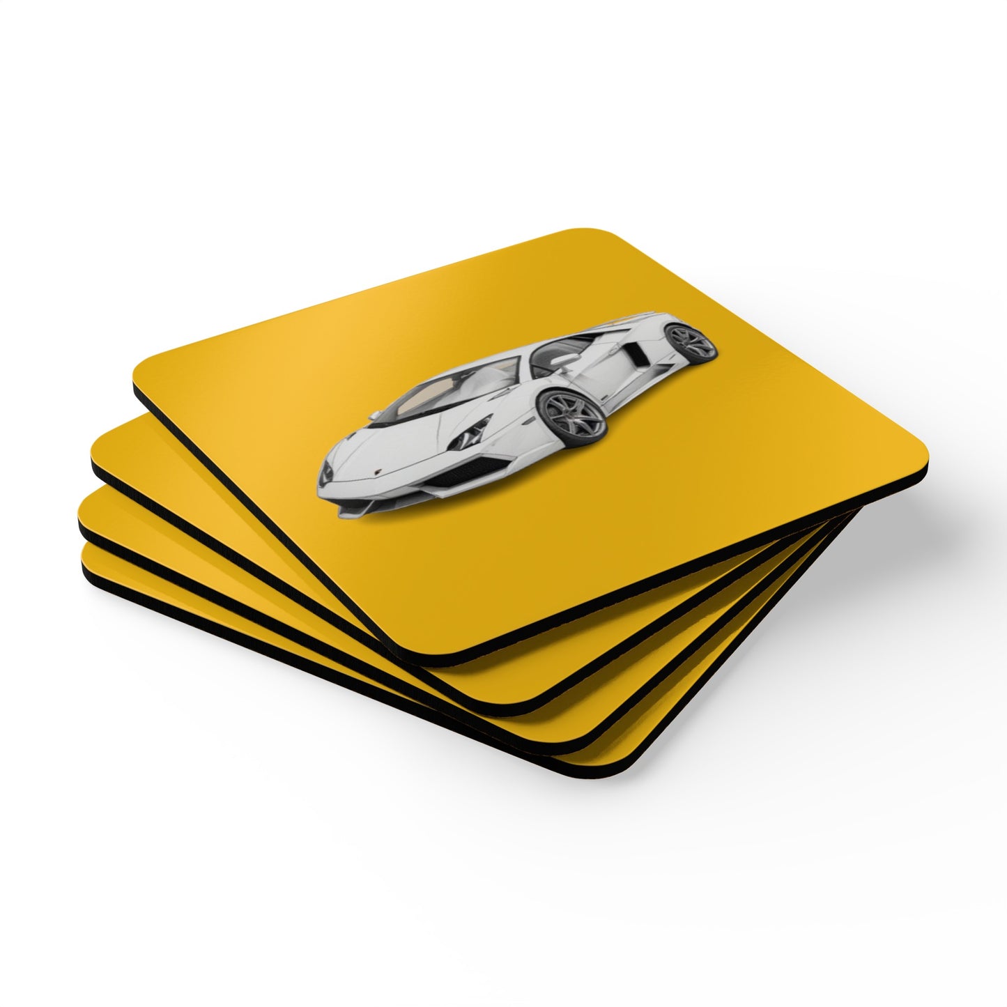 Lamborghini Corkwood Coaster Set