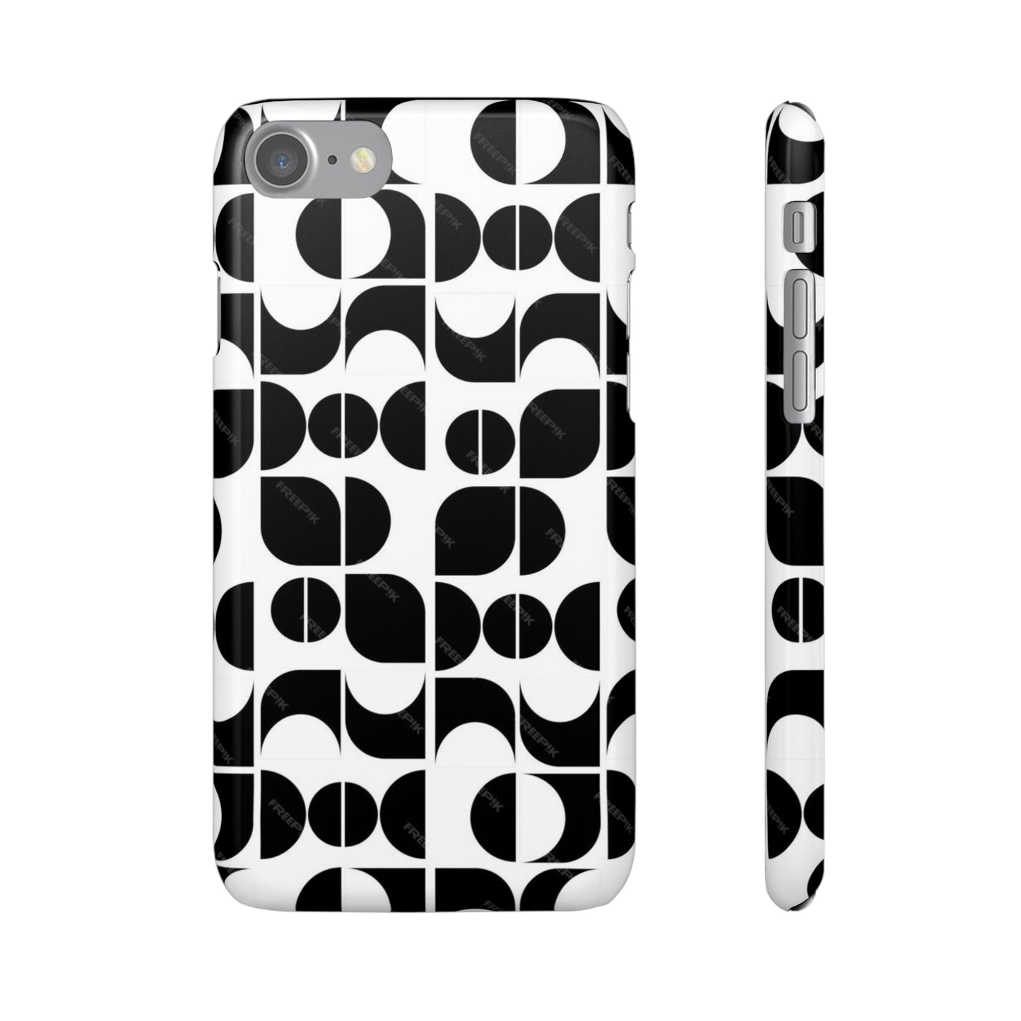 Black And White Pattern Pattern Snap Cases