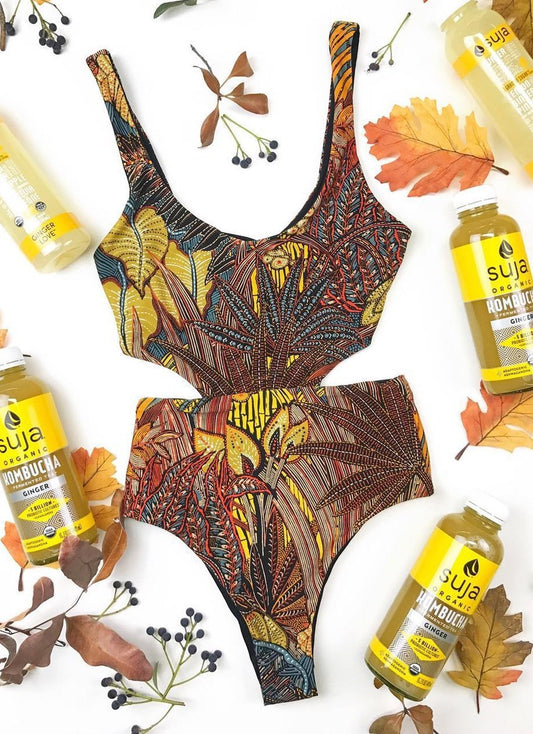 One Piece Swimsuit Sexy Printed Swimming Swimsuit