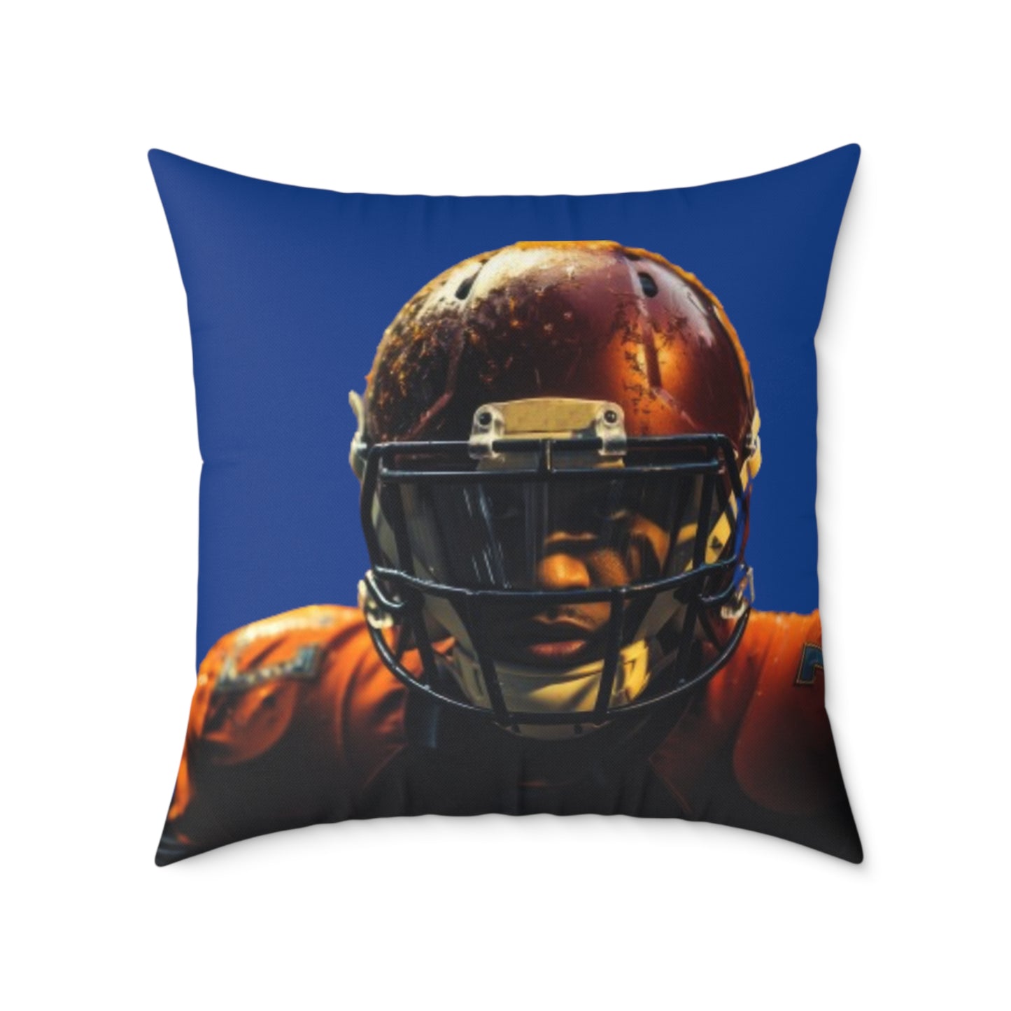 American Football Square Poly Canvas Pillow