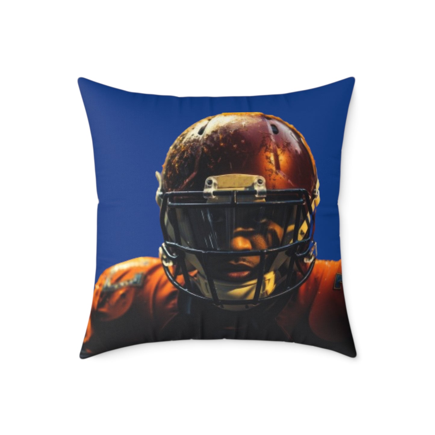 American Football Square Poly Canvas Pillow