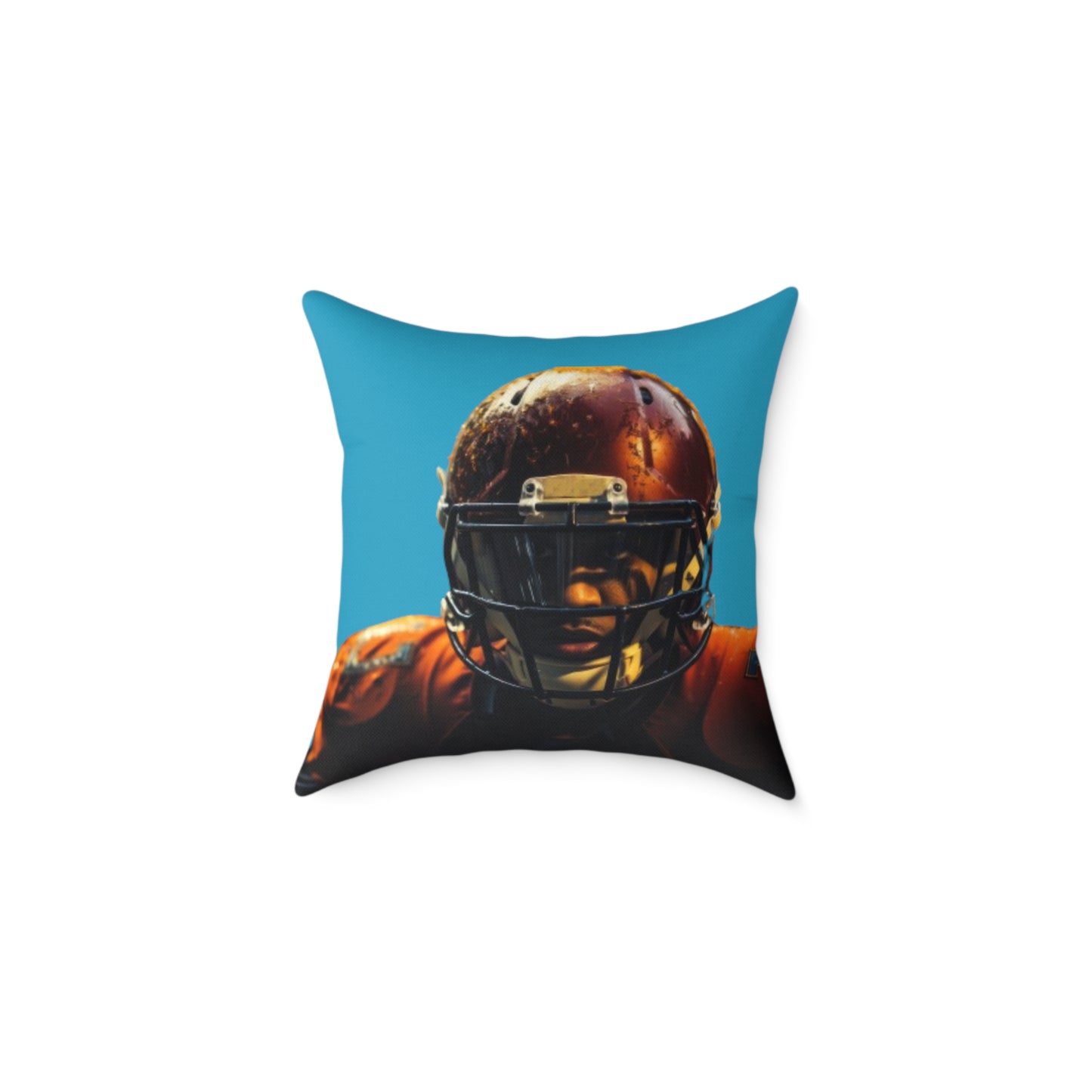 American Football Square Poly Canvas Pillow
