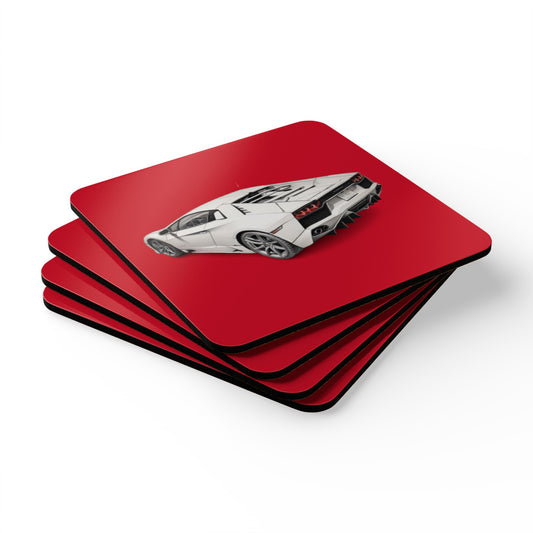 Lamborghini Corkwood Coaster Set