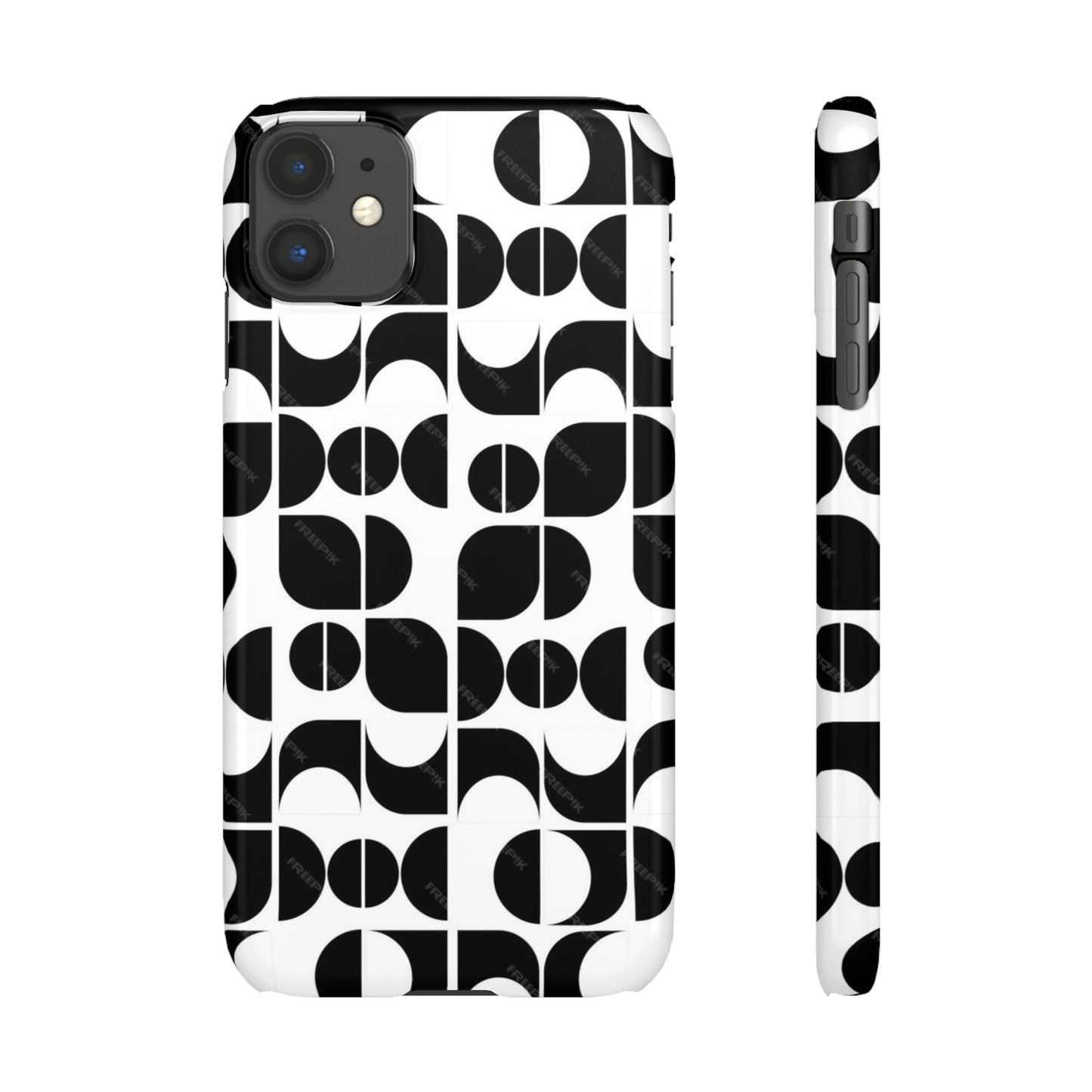 Black And White Pattern Pattern Snap Cases