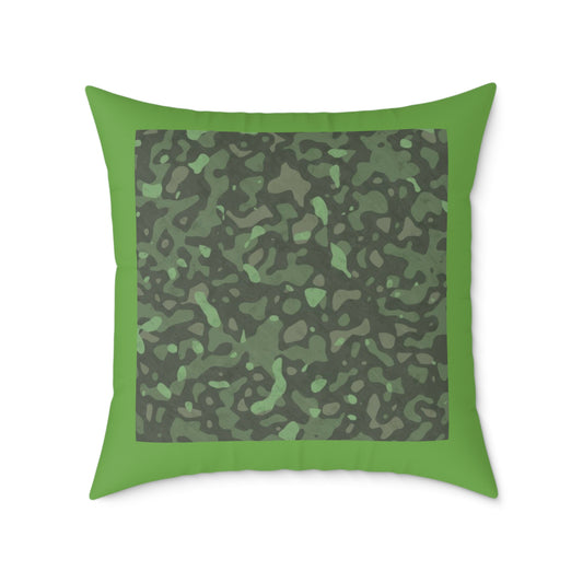 Army Square Poly Canvas Pillow