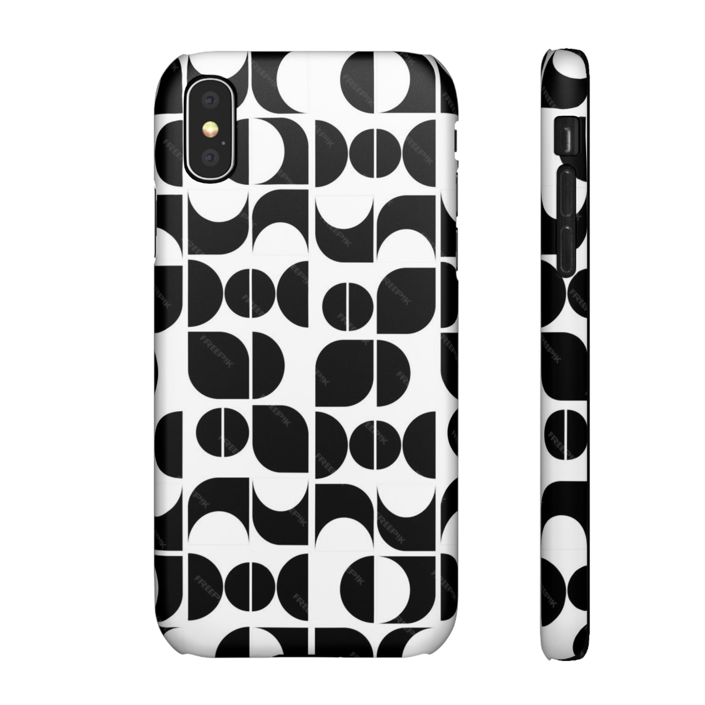 Black And White Pattern Pattern Snap Cases
