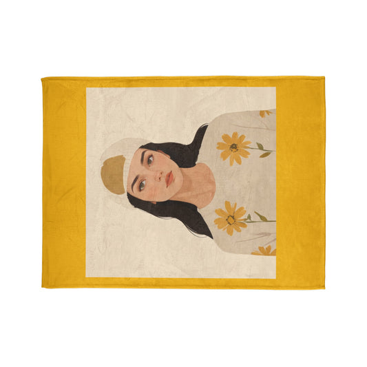 Yellow Soft Polyester Blanket