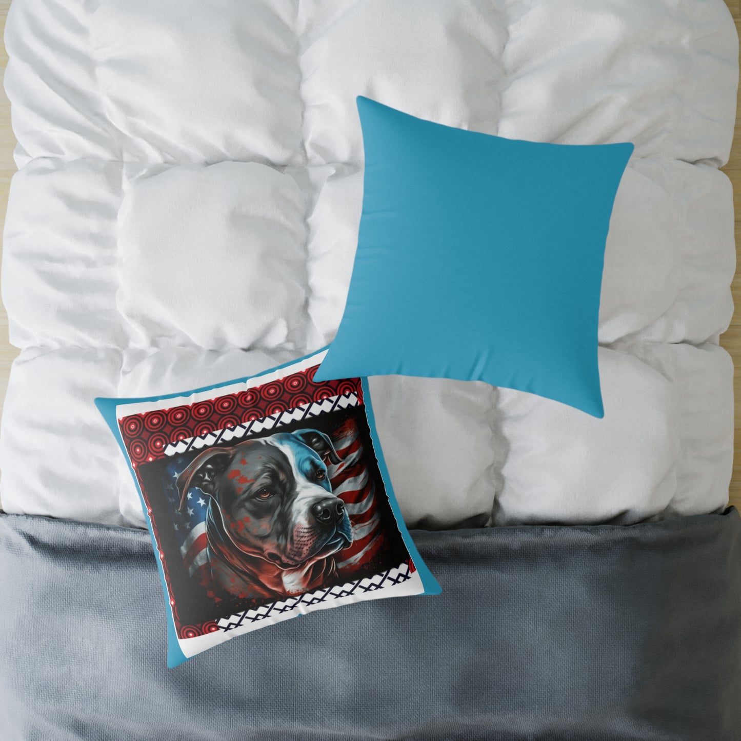 American terrier Square Poly Canvas Pillow