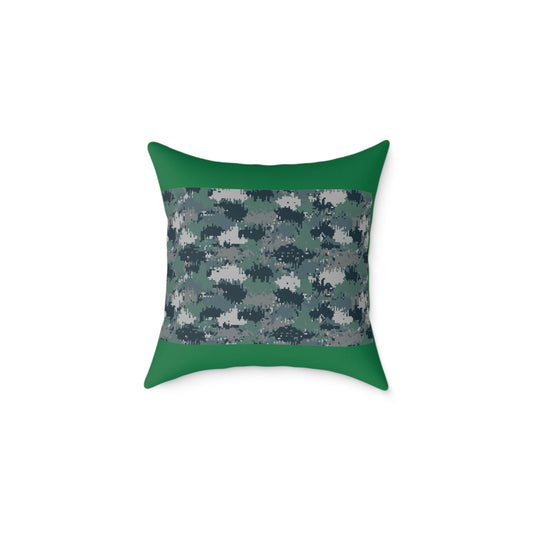 Army Square Poly Canvas Pillow