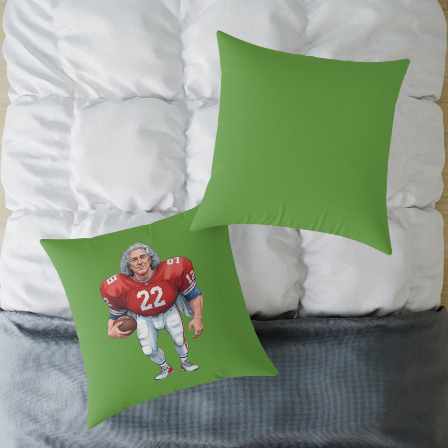 American Football Square Poly Canvas Pillow