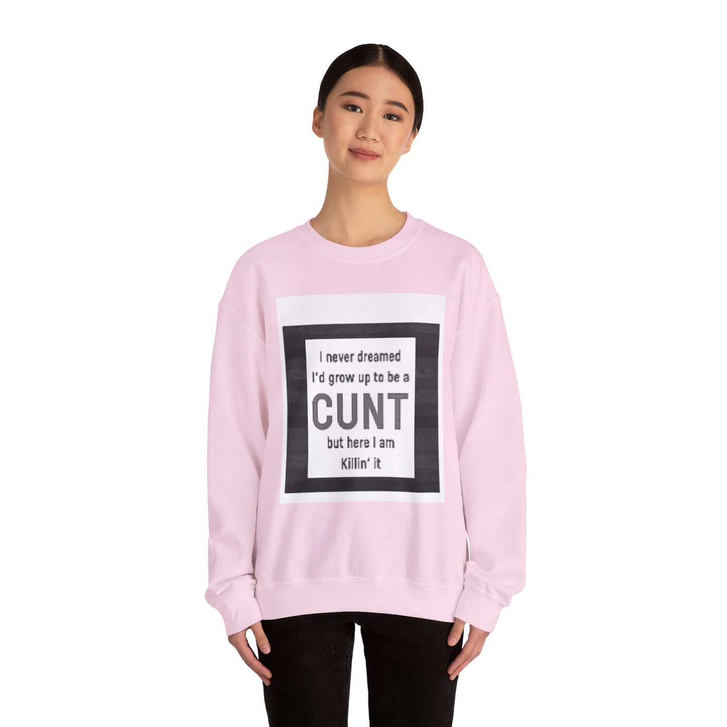 Offensive Funny Silly  Rude Quote Slogan Unisex Heavy Blend™ Crewneck Sweatshirt