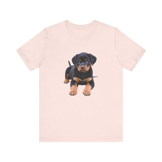 Rottweiller Pup Unisex Short Sleeve Tee teen tshirt womens holiday top summer clothes womens Beach top  gift womens tee mum birthday gifts