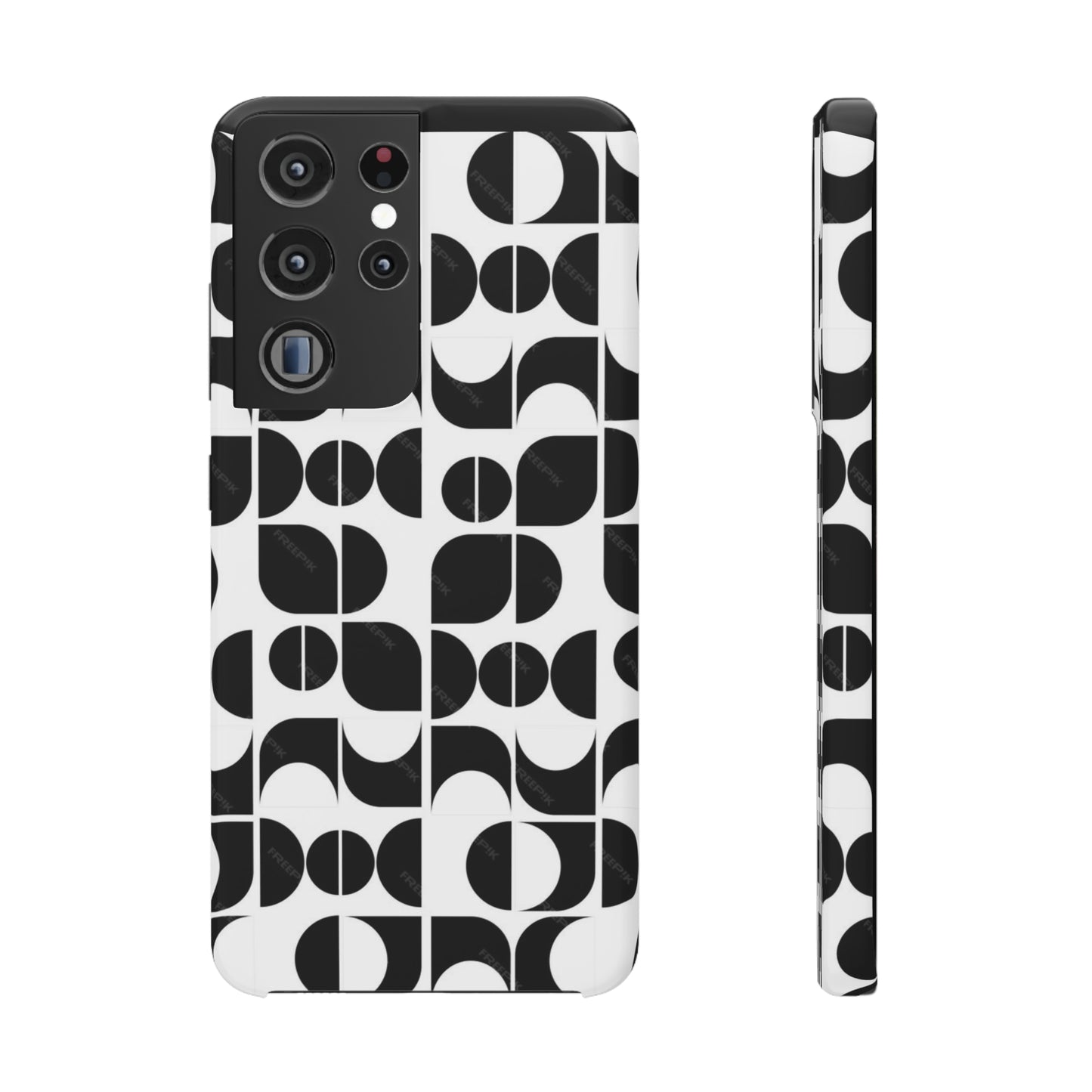 Black And White Pattern Pattern Snap Cases
