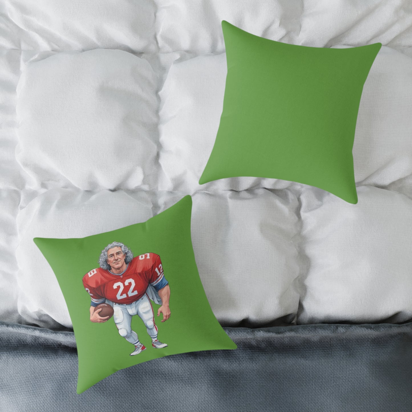 American Football Square Poly Canvas Pillow