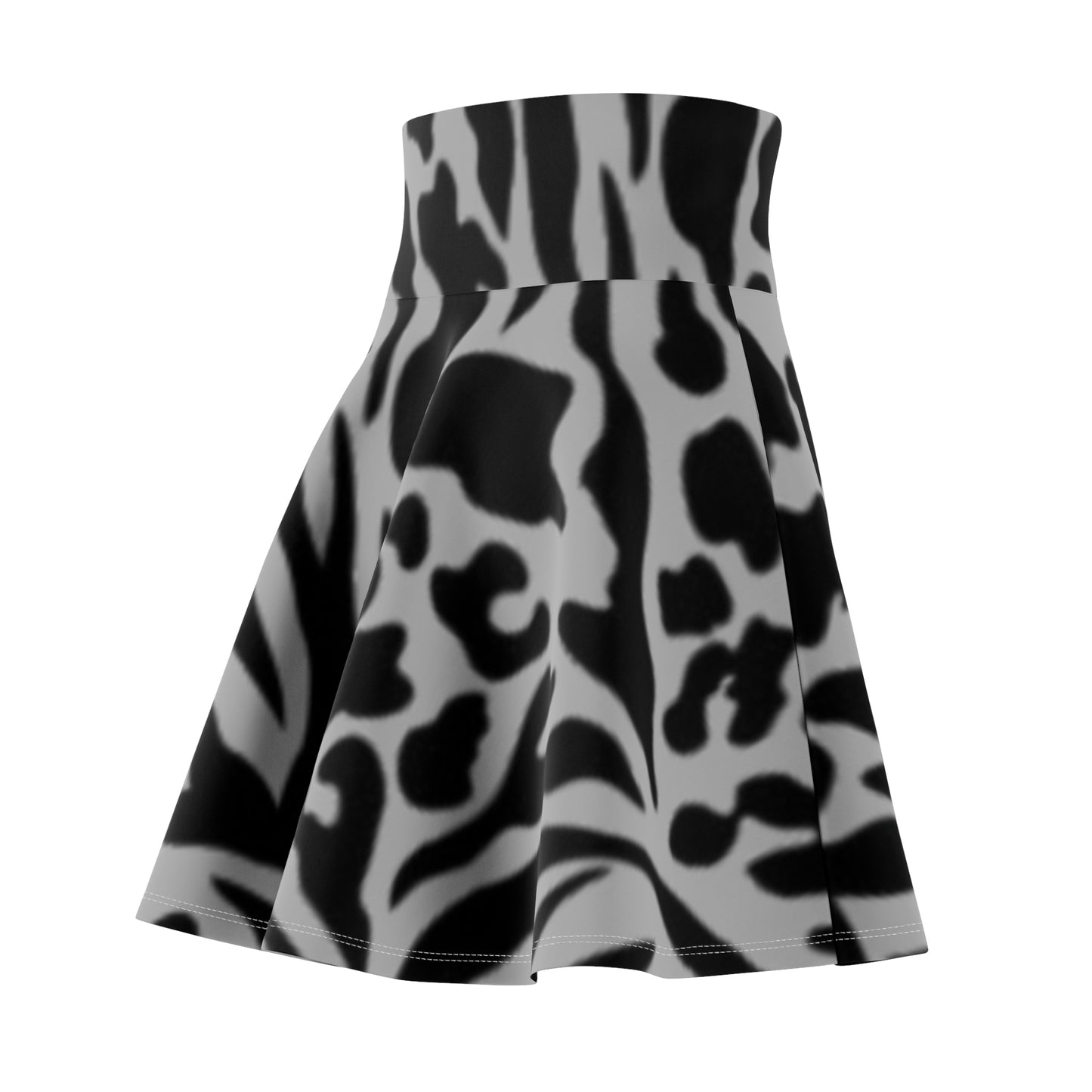 Zebra Print Women's Skater Skirt - Boho Chic Style for Spring & Summer