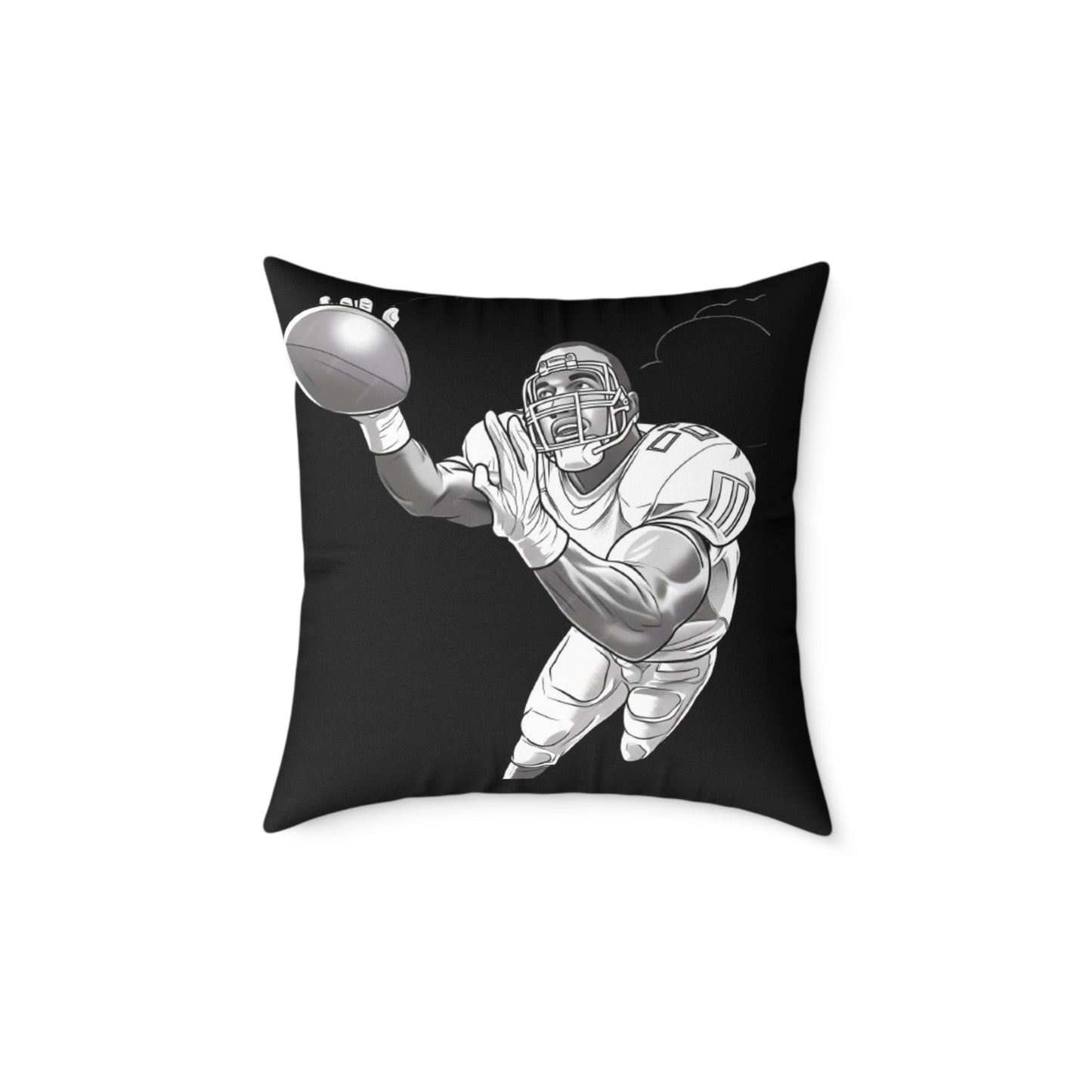 American Football Square Poly Canvas Pillow