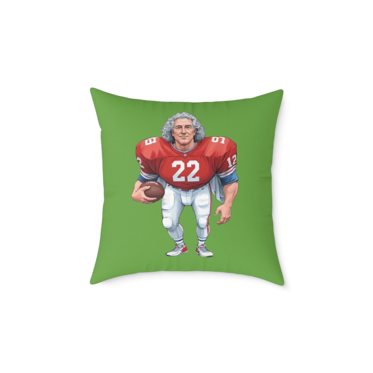 American Football Square Poly Canvas Pillow